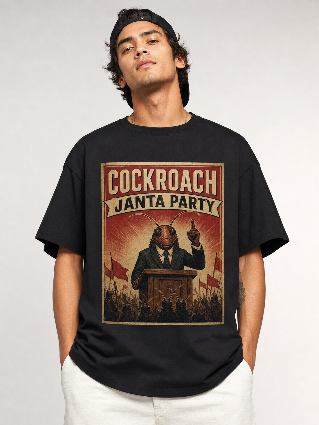 The Candidate Cockroach Janta Party t-shirt – front