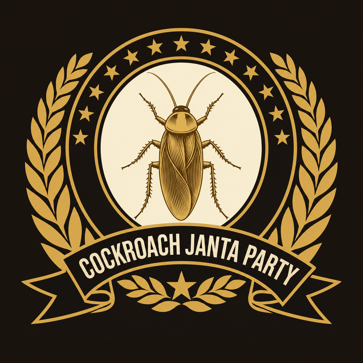 Party Emblem – Cockroach Janta Party Oversized T-Shirt