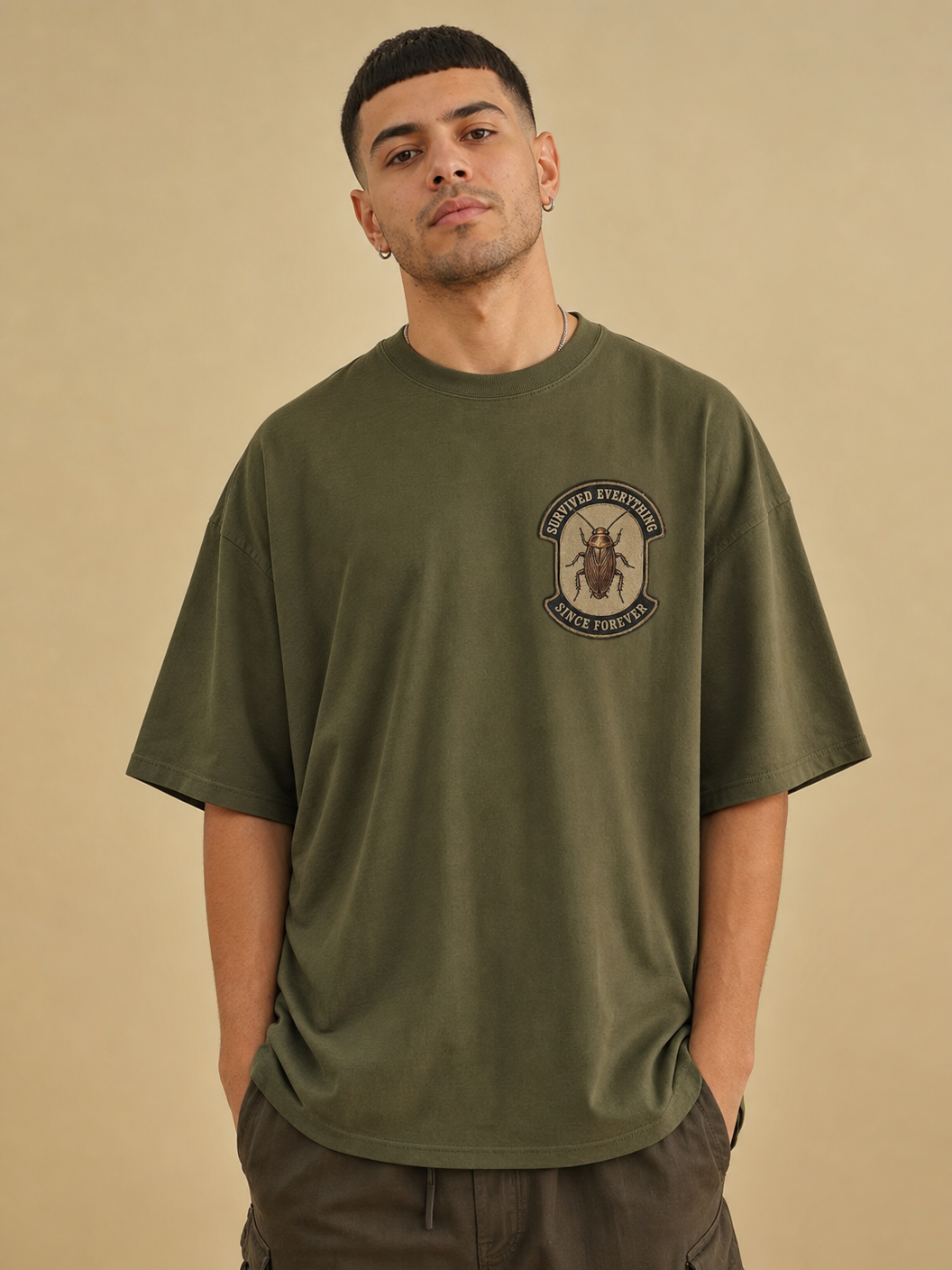 Survivor's Badge – Cockroach Janta Party Oversized T-Shirt