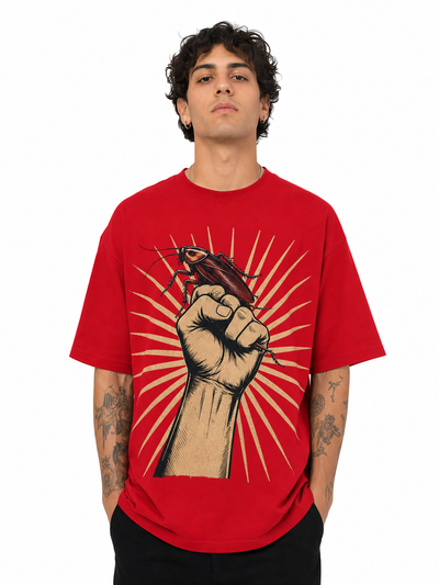 The Fist – Cockroach Janta Party Oversized T-Shirt