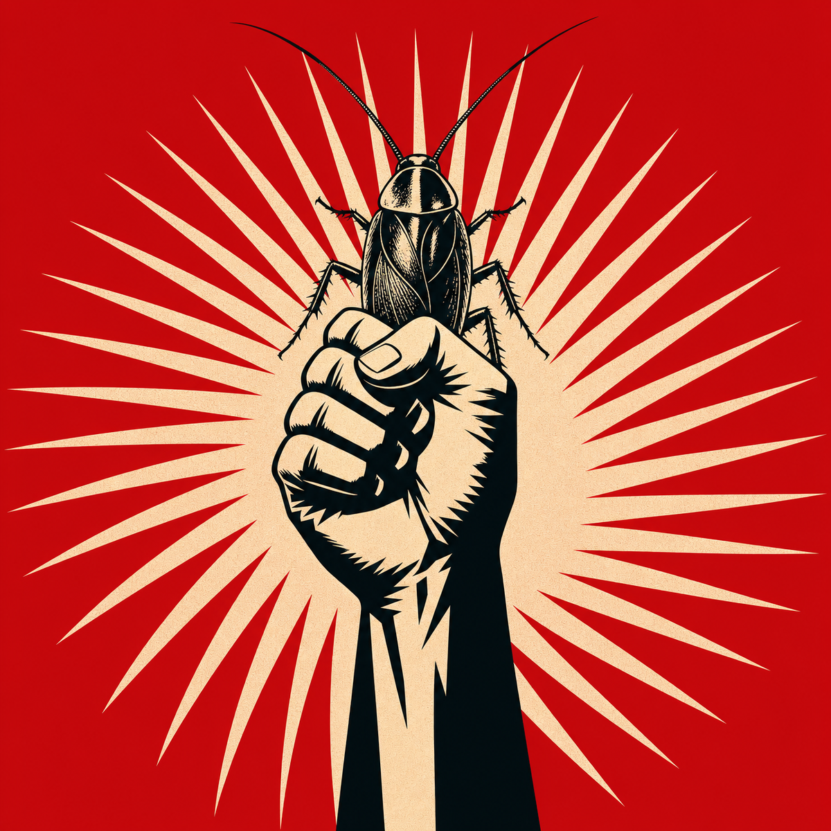 The Fist – Cockroach Janta Party Oversized T-Shirt