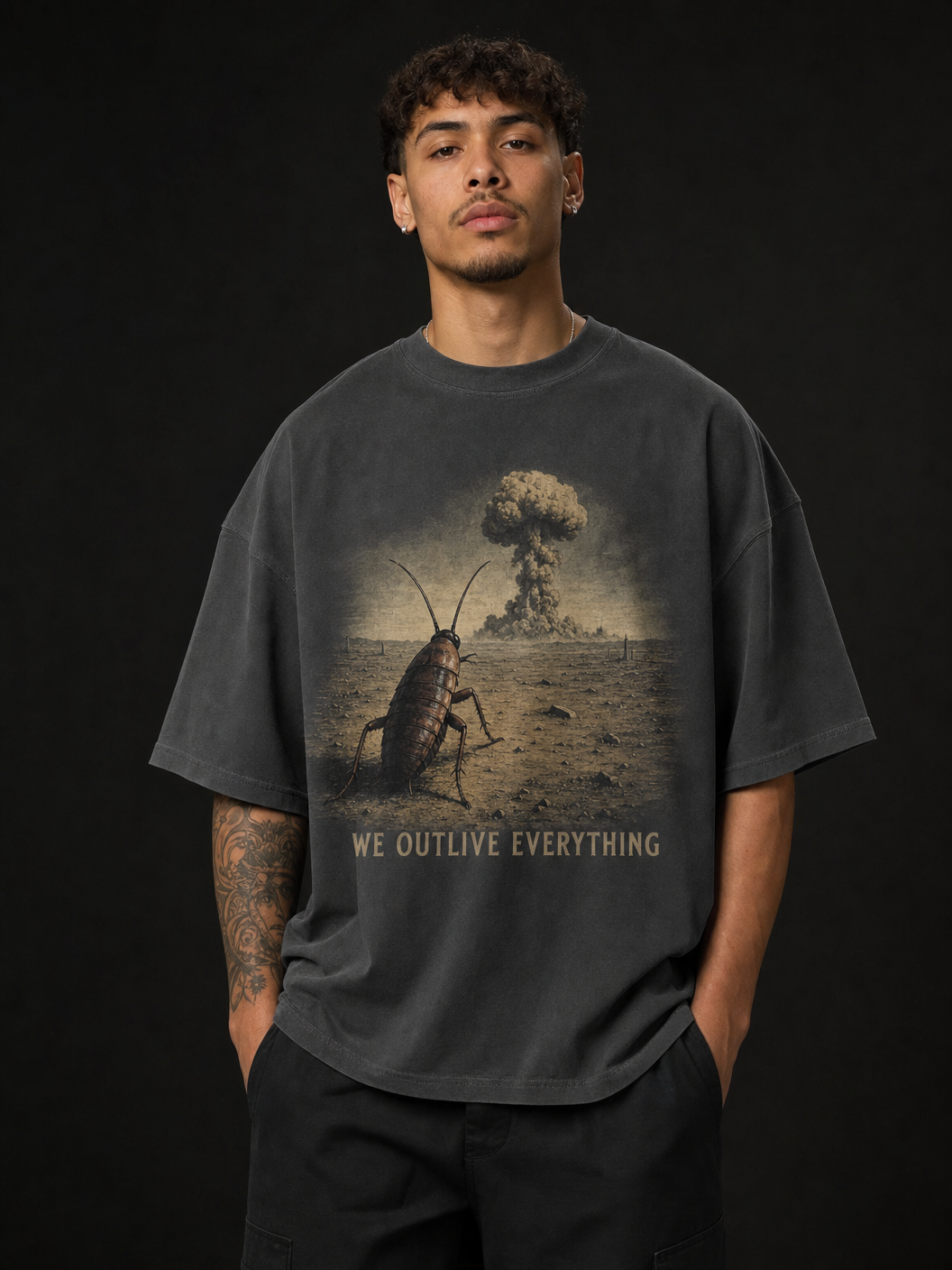Outlive Everything – Cockroach Janta Party Oversized T-Shirt