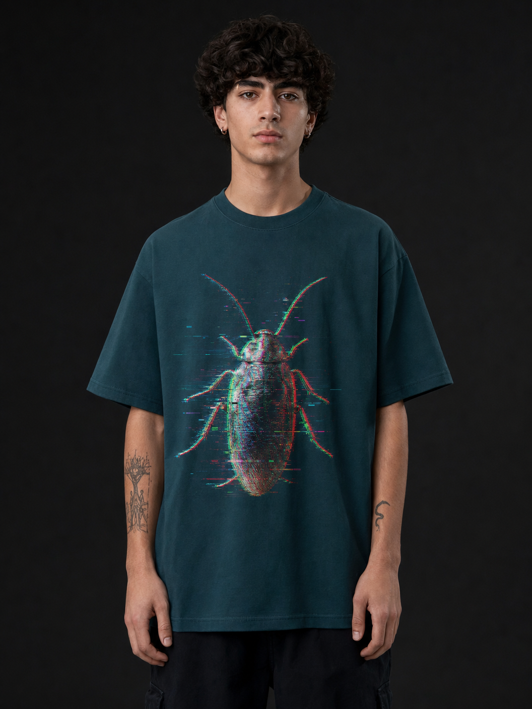 Glitch Roach – Cockroach Janta Party Oversized T-Shirt