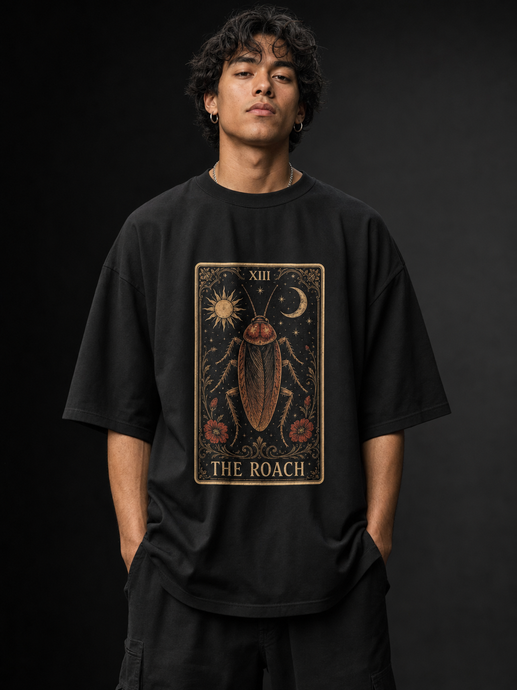The Roach (Tarot) – Cockroach Janta Party Oversized T-Shirt