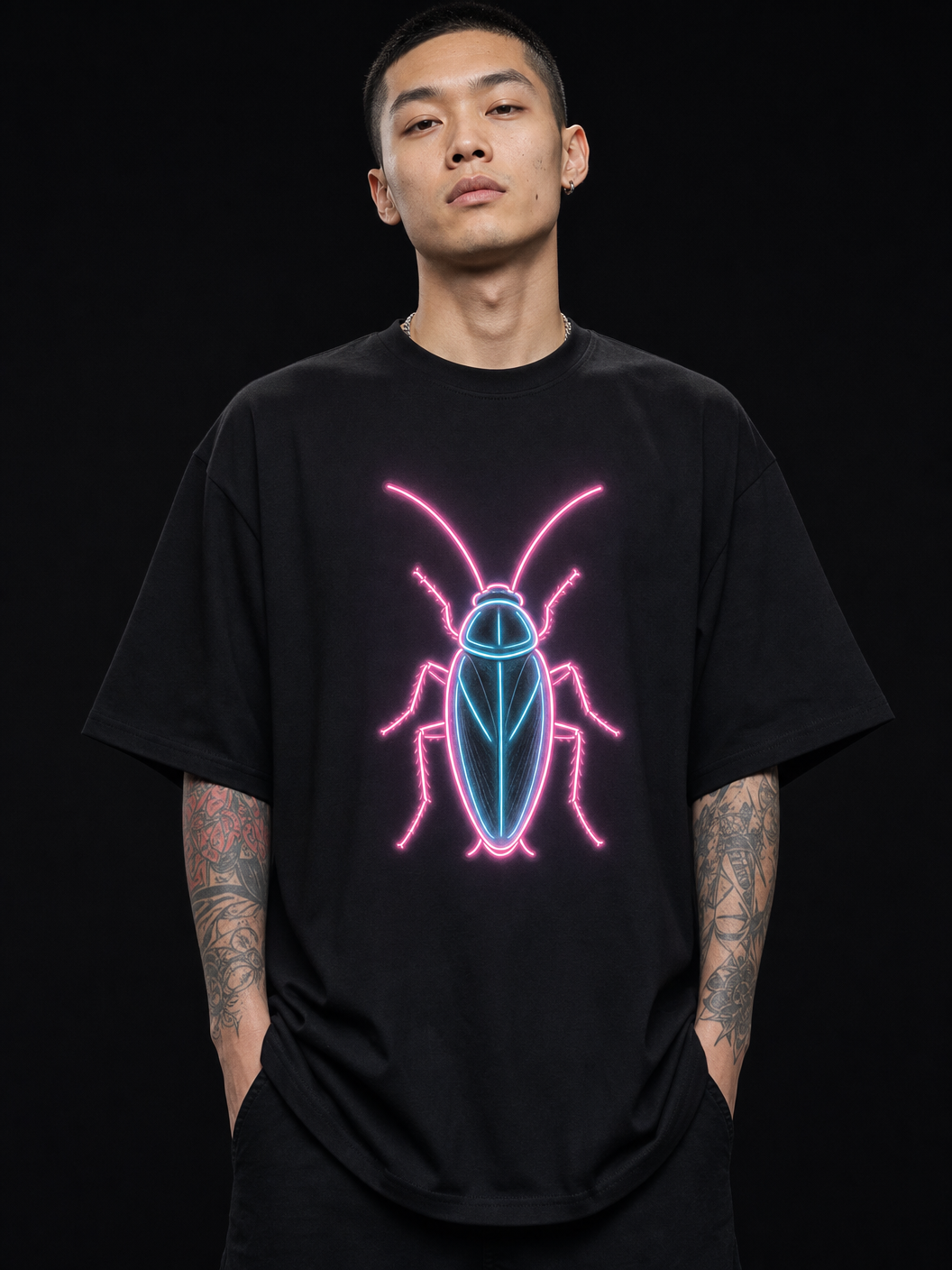 Neon Roach – Cockroach Janta Party Oversized T-Shirt