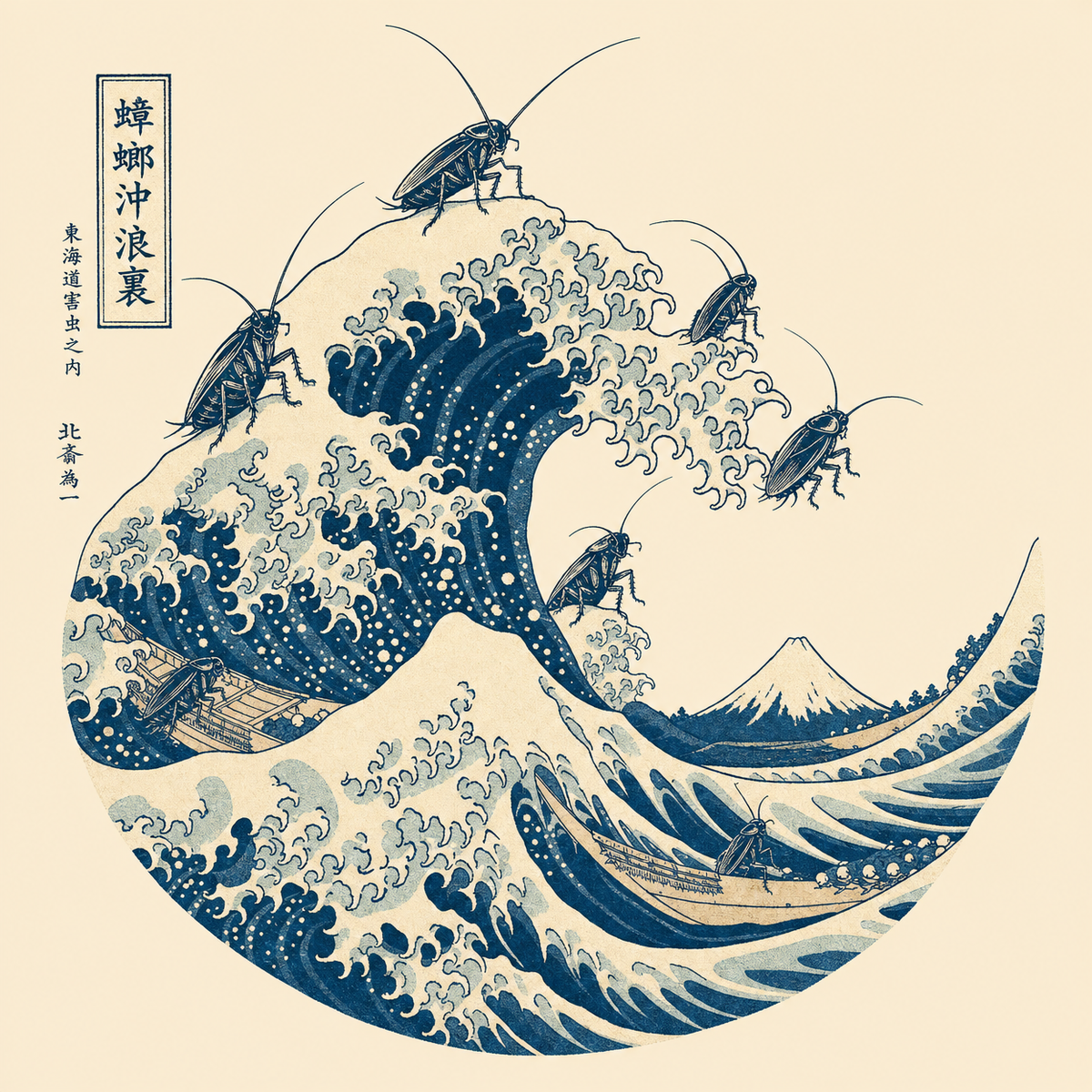 The Great Wave – Cockroach Janta Party Oversized T-Shirt