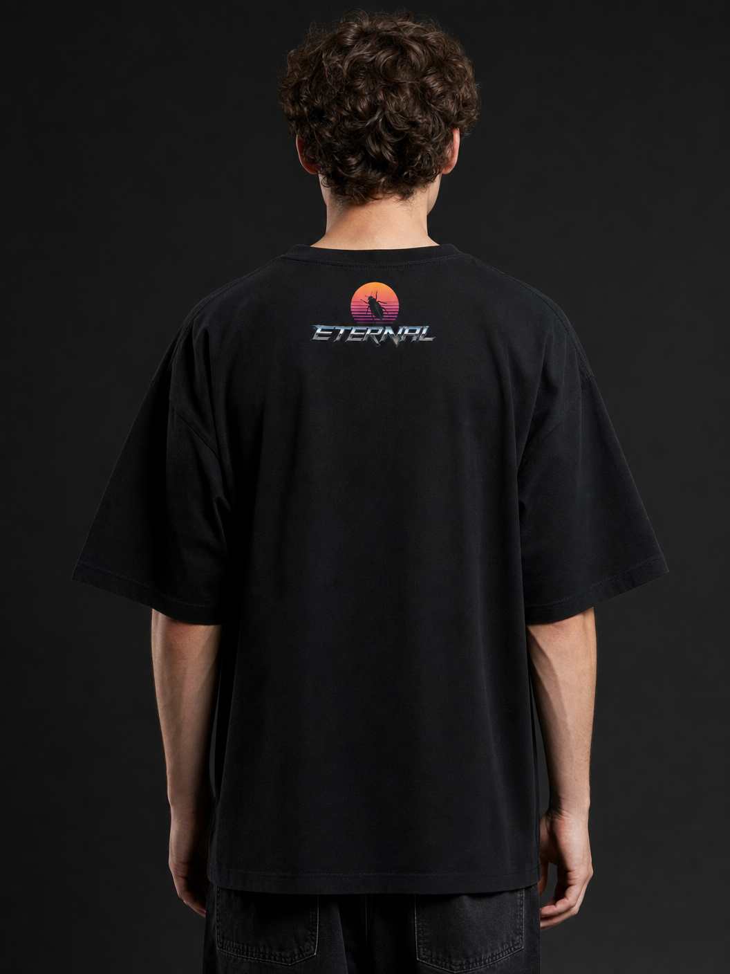 Synthwave Roach – Cockroach Janta Party Oversized T-Shirt